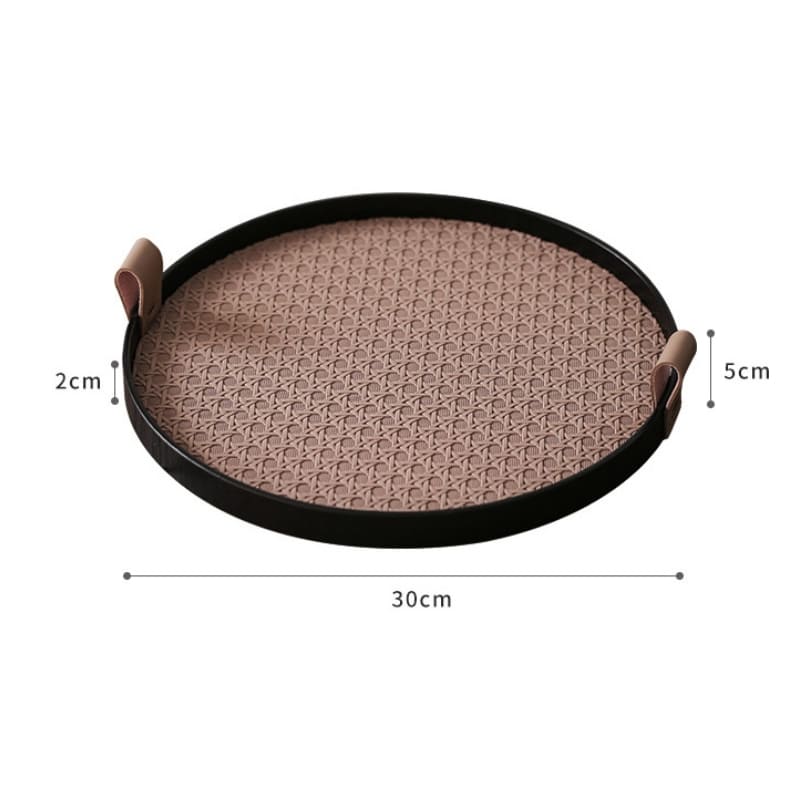 Bandeja Decorativa Redonda com Alça