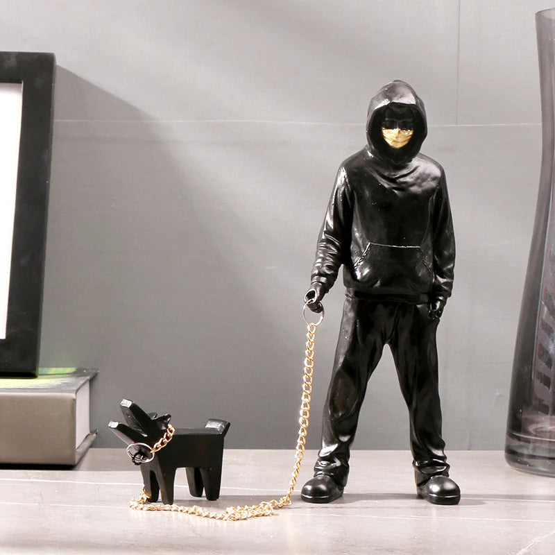 Ornamento Banksy - Homem e o Cachorro