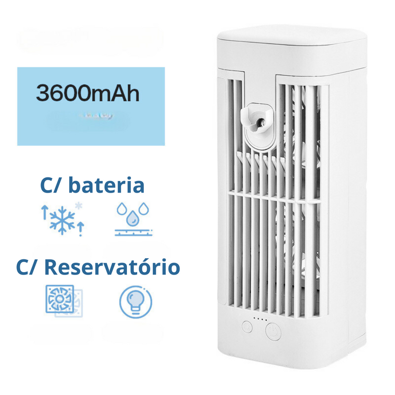 Ventilador de Ar Condicionado Portátil Com Led