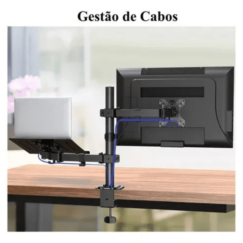 Suporte Monitor e Notebook Articulado para Mesa