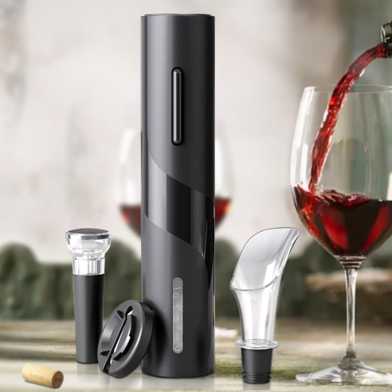 Abridor de Vinho Elétrico Recarregável Kit de Vinho