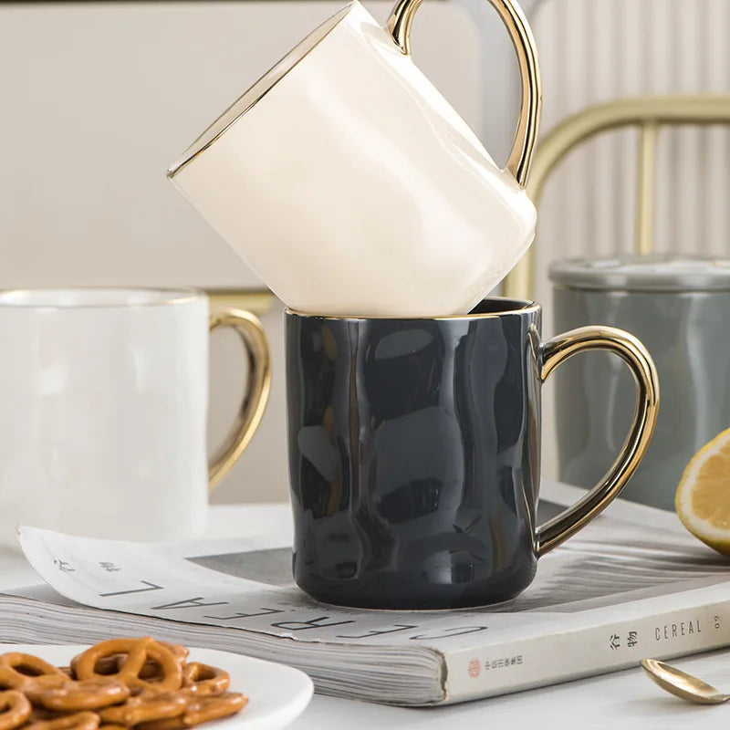 Caneca de cerâmica estilo nórdico