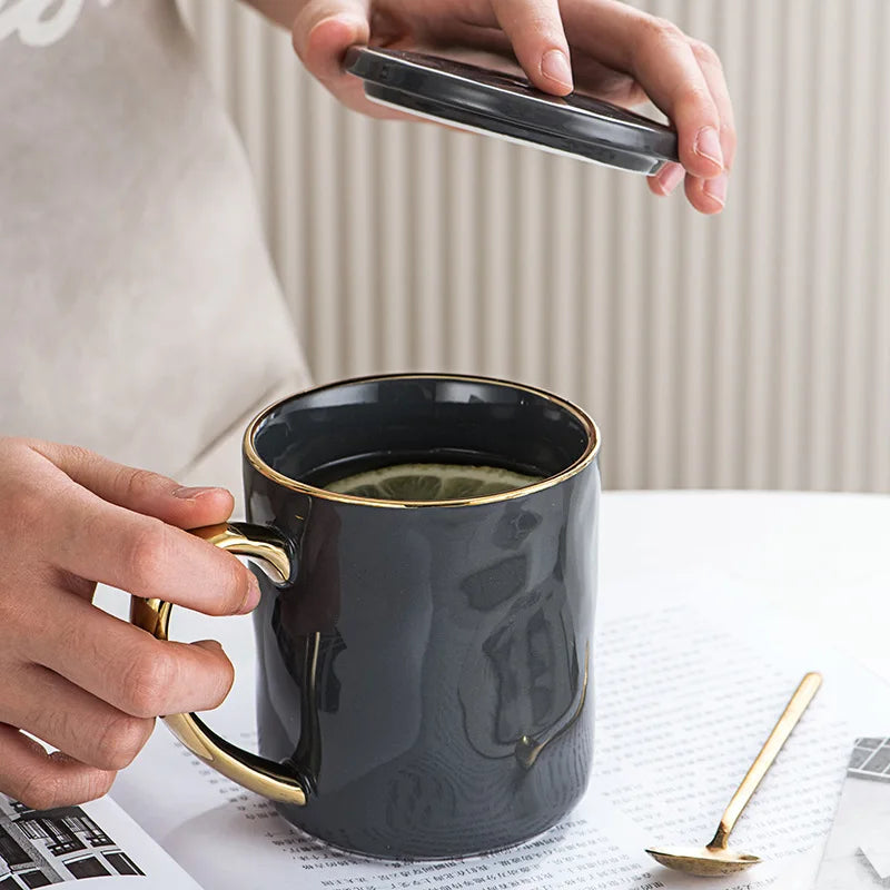 Caneca de cerâmica estilo nórdico