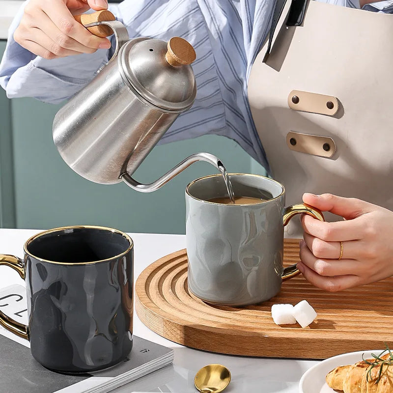 Caneca de cerâmica estilo nórdico
