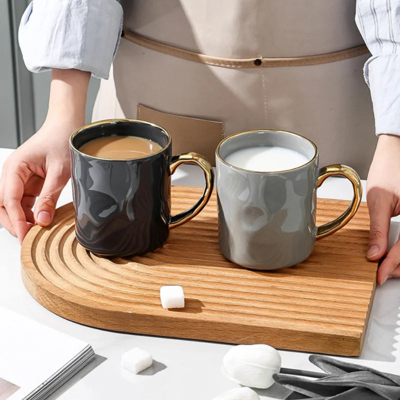 Caneca de cerâmica estilo nórdico
