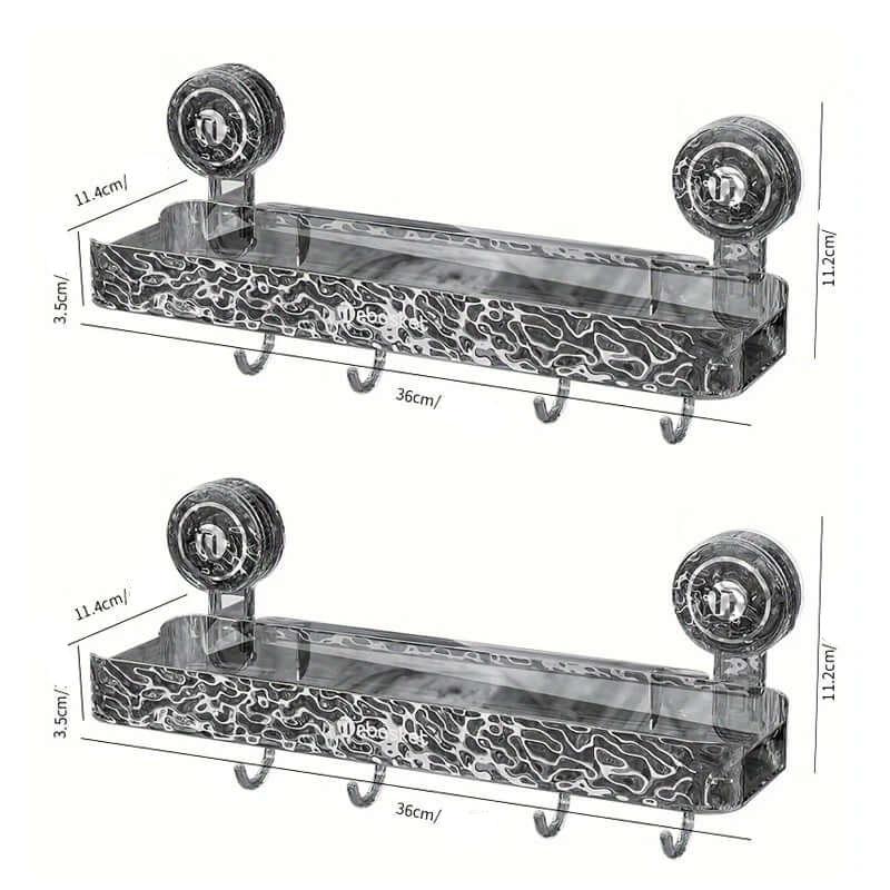 Kit de Prateleira para Banheiro com Ventosa | Instalação Rápida e Design Moderno