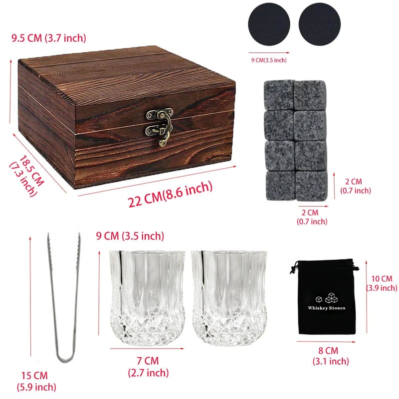 Kit Whisky Copos Cubo de Gelo Pegador