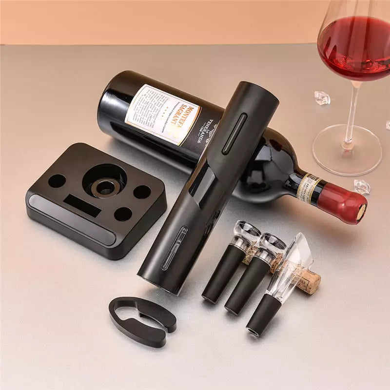 Abridor de Vinho Elétrico Recarregável Kit de Vinho