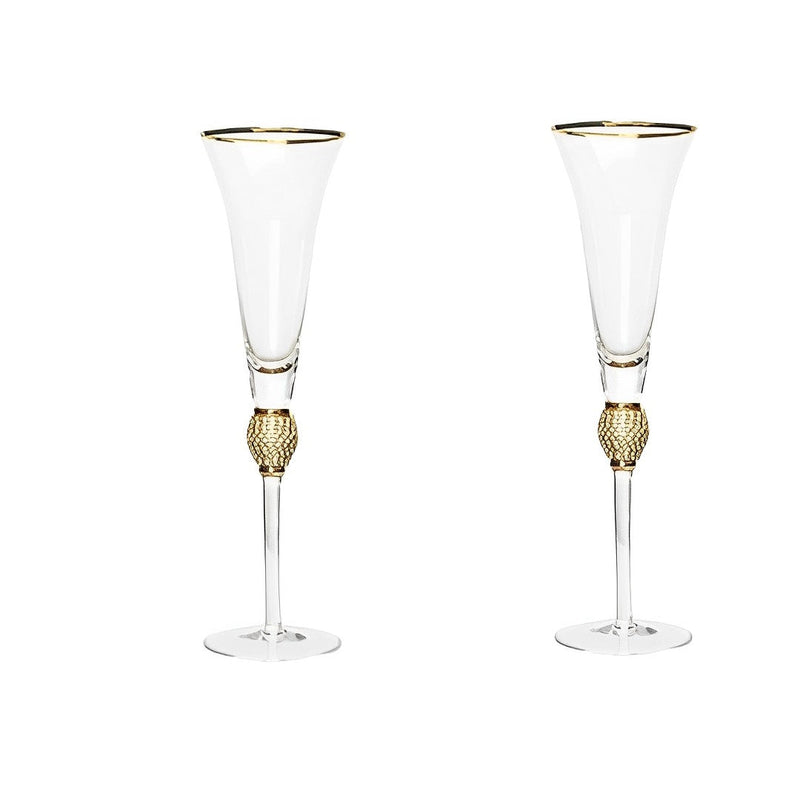 Taça Gisele - Aro de Diamantes e Bordas de Ouro