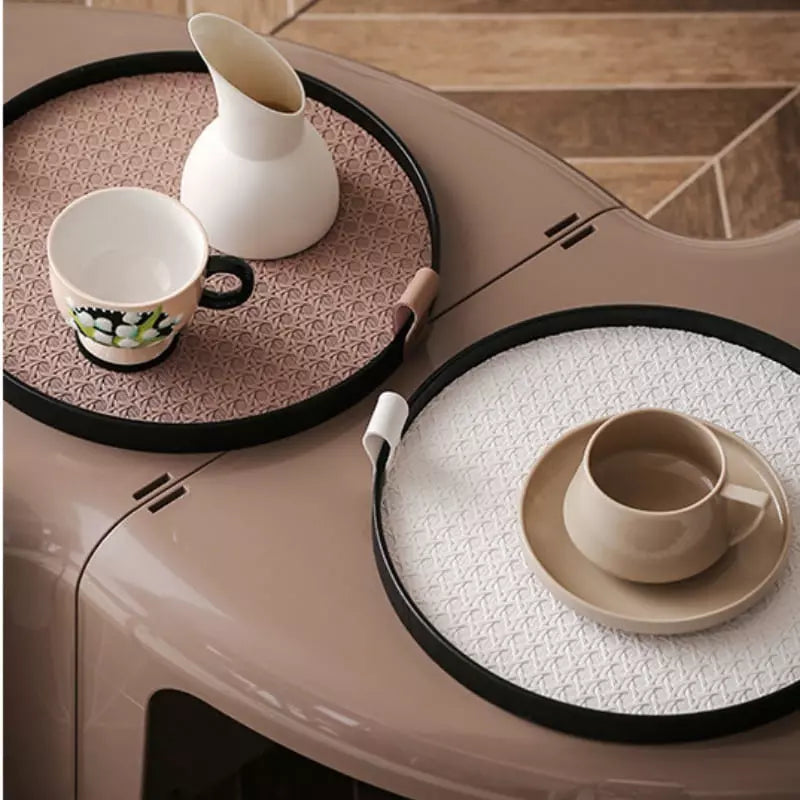 Bandeja Decorativa Redonda com Alça