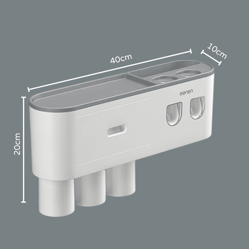 Porta Escova de Dente Dispenser com Gaveta e Copos