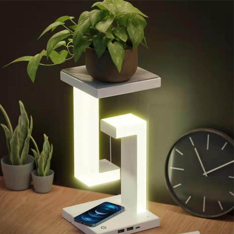 Lâmpada Noturna Anti-Gravidade LED e Carregador Sem Fio