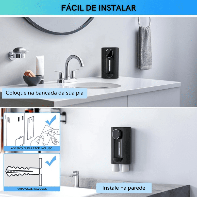 Dispenser Enxaguante Bucal Automático USB Recarregável