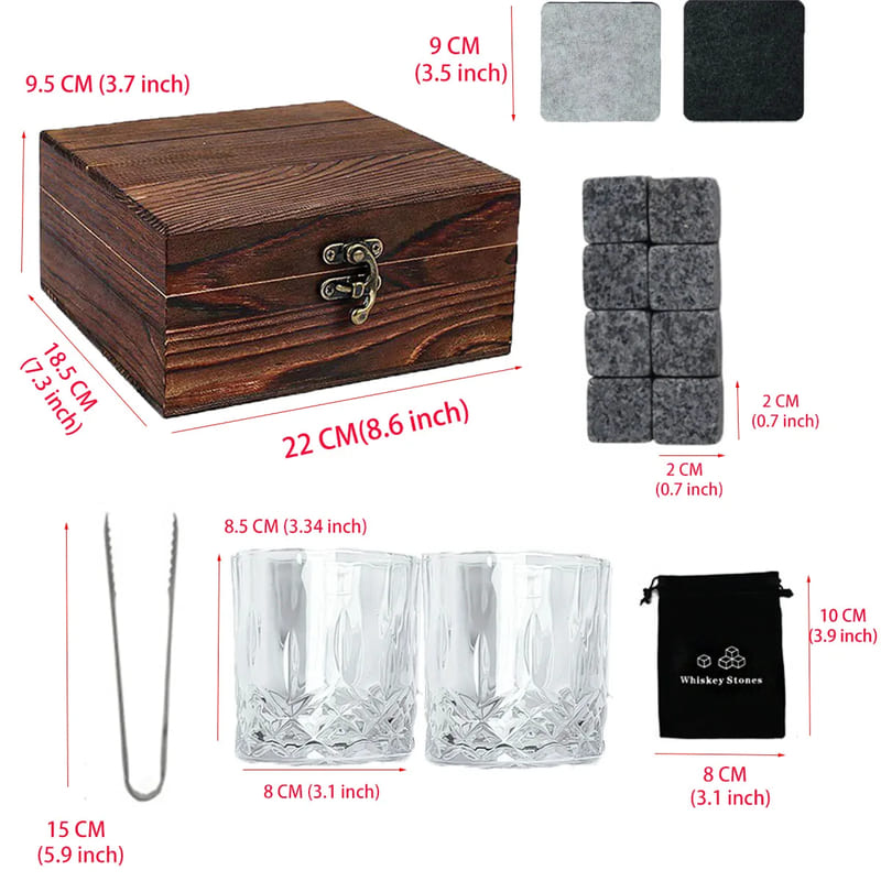 Kit Whisky Copos Cubo de Gelo Pegador